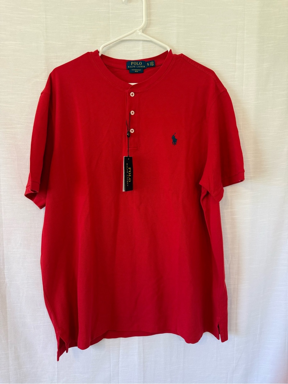 Polo by Ralph Lauren Red Short-Sleeve Henley Shirt